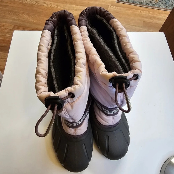 Sorel Winter Snow Boots Insulated Drawstring Purple Pink Size 5 - Picture 4 of 13